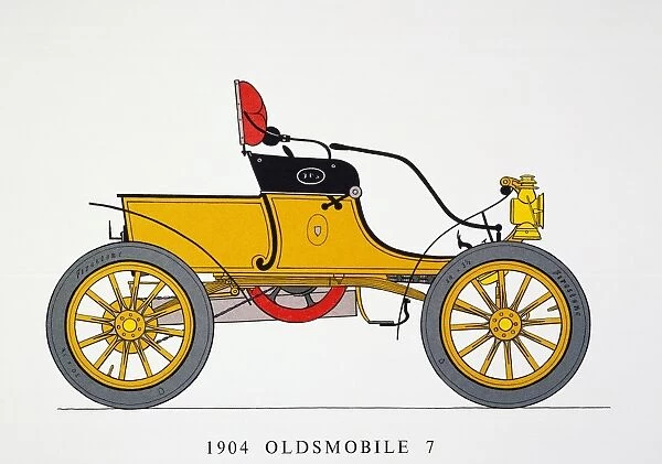 AUTO: OLDSMOBILE, 1904. Oldsmobile with standard curved dash body, 7 HP