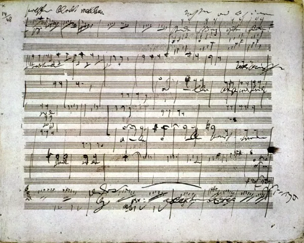 Beethoven's Ninth Symphony Manuscript Sketches. Art Prints