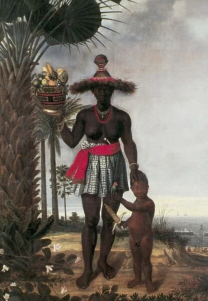 BRAZIL: BLACK WOMAN, 1641. Brazilian woman, originating in Congo or Angola. Oil on canvas