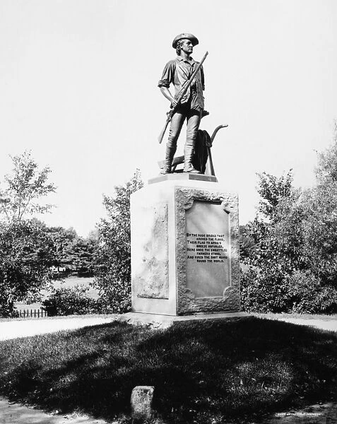 Bronze statue of the Minuteman of Concord, Massachusetts, by Daniel Chester French, c1876