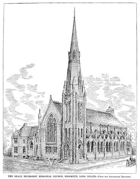 BROOKLYN: CHURCH, 1883. The Grace Methodist Episcopal Church in Brooklyn, New York