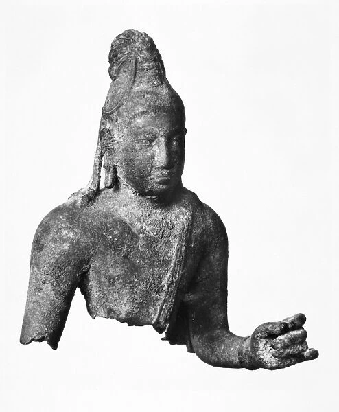 Bust of a Bodhisattva. Bronze, Eastern Chalukya style, from Andhra Pradesh, India, c700