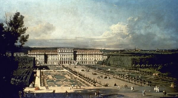 CANALETTO: VIENNA, 1760. Schoenbrunn Palace, Vienna, Austria. Oil on canvas by Canaletto