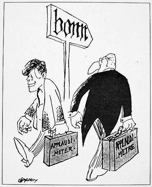 Cartoon, 5 July 1963, by Jacques-Armand Cardon, in Minute, France