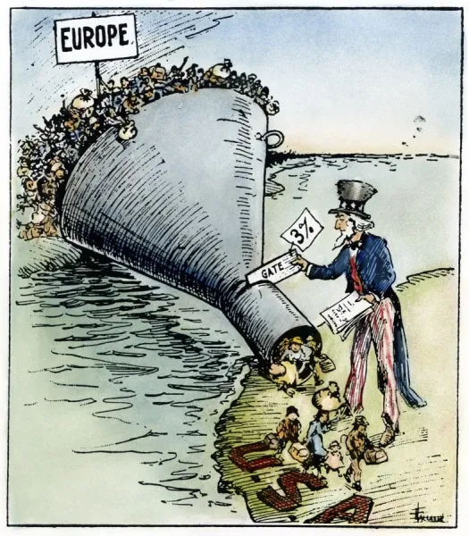 CARTOON: IMMIGRATION, 1921. The Only Way to Handle It