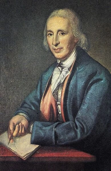 DAVID RITTENHOUSE (1732-1796). American astronomer. Lithograph, 19th century