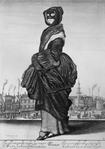 Fur Coat Etching, London 1643 Art Prints, Posters Puzzles