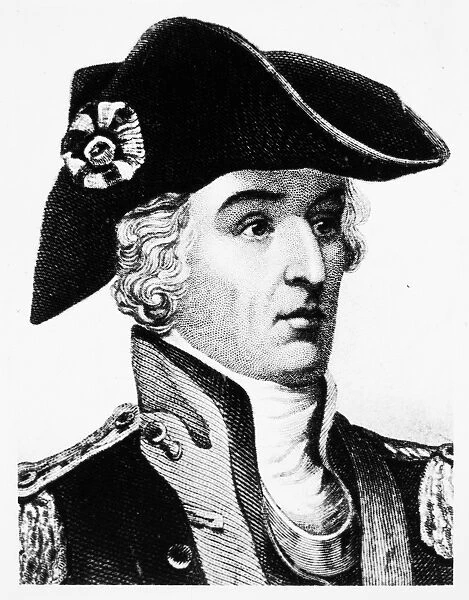 FRANCIS MARION (1732?-1795). American Revolutionary soldier. Stipple and line engraving, 19th century