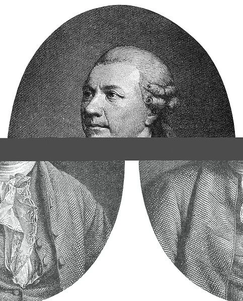 FRIEDRICH G. KLOPSTOCK  /  n(1724-1803). German poet. Line engraving after a painting