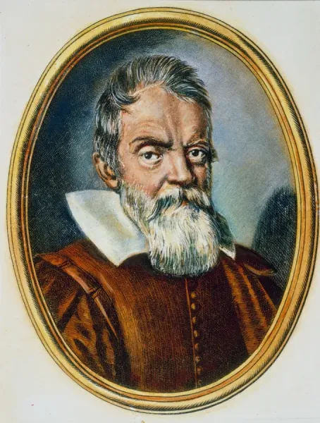 Framed Print of GALILEO GALILEI Print, 1624 Line Engraving. Framed