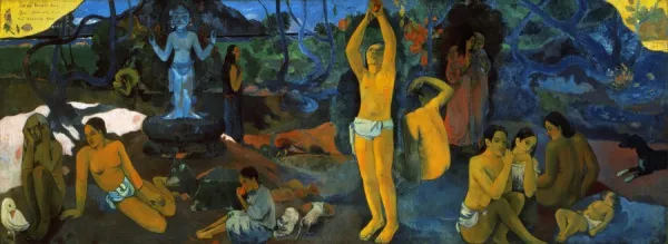 GAUGUIN: PAINTING, 1897. Where Do We Come From  /  What Are We  /  Where Are We Going. Oil on canvas by Paul Gauguin, 1897