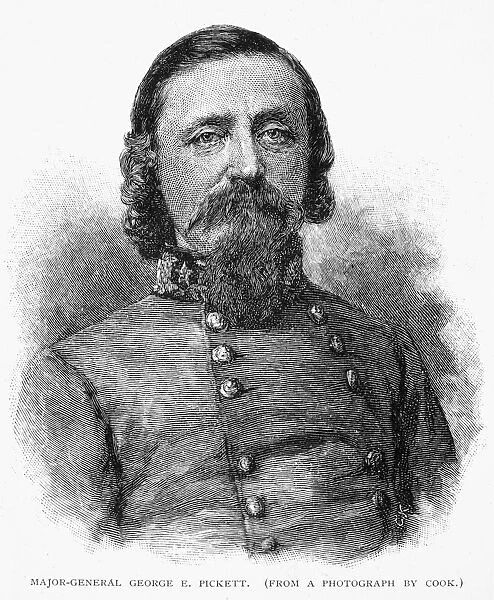 GEORGE EDWARD PICKETT (1825-1875). American army officer. Wood engraving, 19th century