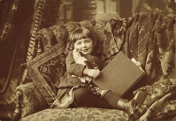 GIRLS, c1890. Original cabinet photograph, c1890, of an unidentified child