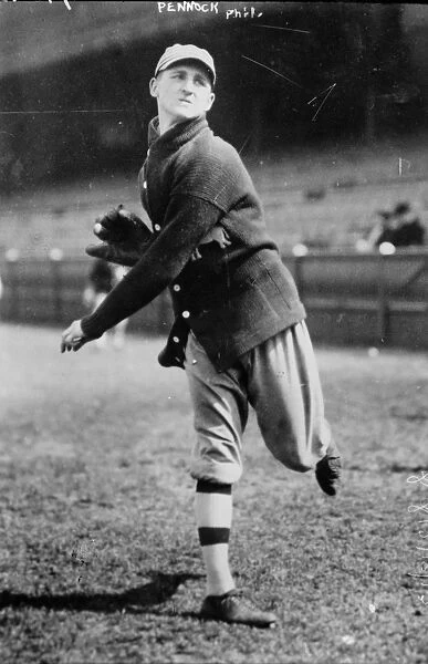 HERB PENNOCK (1894-1948). American baseball player. Photograph, 1914