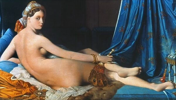 J. A. D. INGRES: ODALISQUE. The Great Odalisque. Oil on canvas, 1814