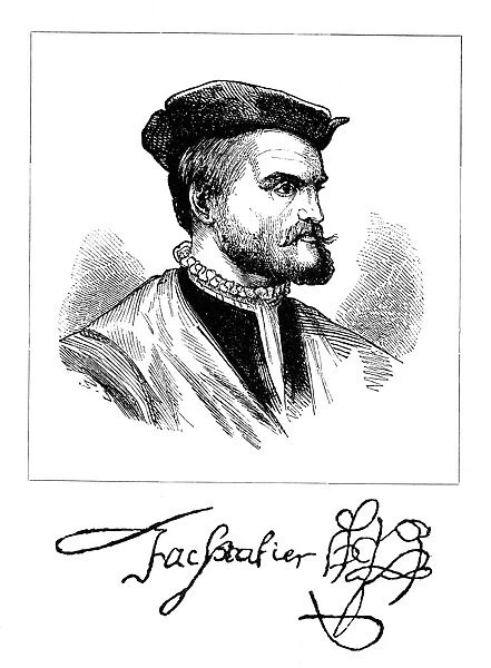 Jacques Cartier 1491 1557 French Explorer In North Print