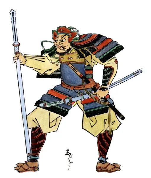 Japan Samurai C1660 Samurai Warrior In Armor With His