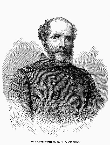 JOHN ANCRUM WINSLOW (1811-1873). Rear Admiral of the United States Navy. Engraving
