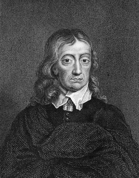 JOHN MILTON (1608-1674). English poet. Line and stipple engraving, English, 1829