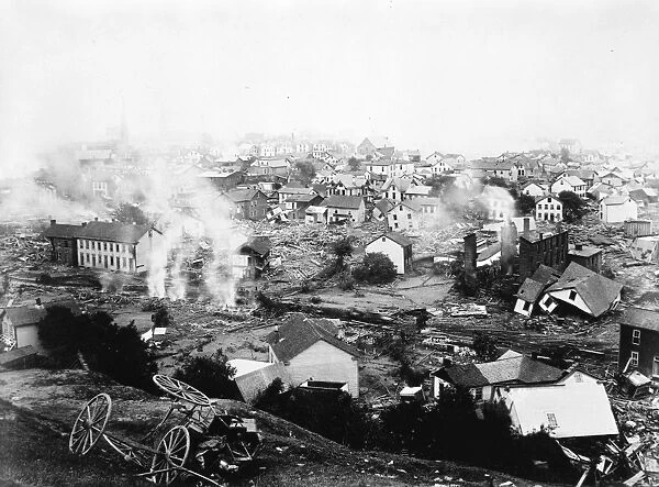 JOHNSTOWN FLOOD, 1889. Photographed immediately after the flooding of Johnstown