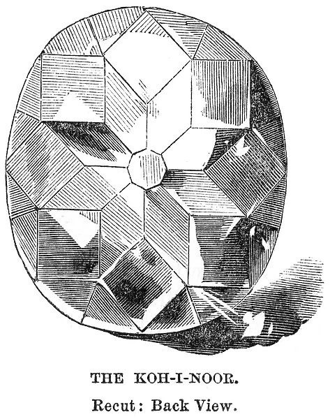 KOH-I-NOOR DIAMOND. The Koh-I-Noor diamond after it was recut in 1851, back view