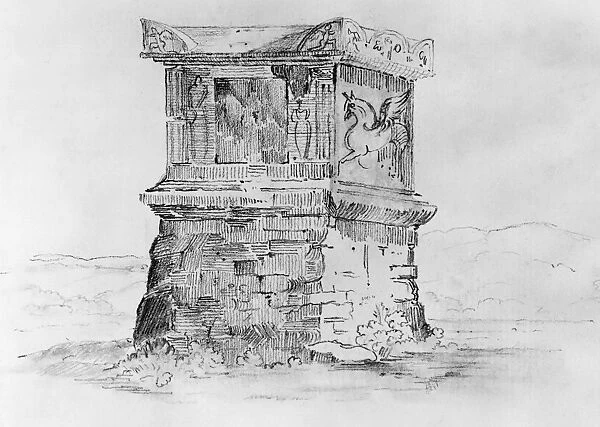 LONGFELLOW: ROMAN TOMB. The so-called Tomb of Nero, in Rome, thought to have
