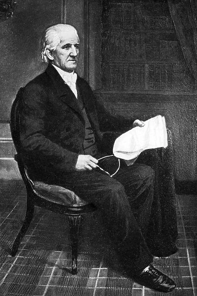 LYMAN BEECHER (1775-1863). American Presbyterian cleric. Mezzotint, 19th century