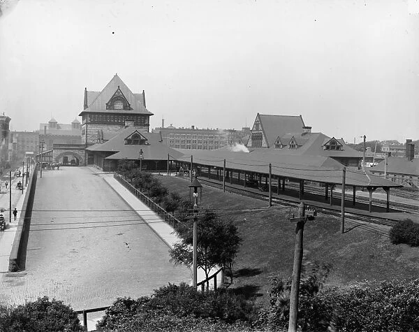 MASSACHUSETTS: SPRINGFIELD. Union Station in Springfield, Massachusetts. Photograph