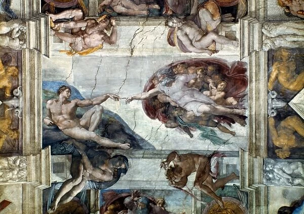 Michelangelo Adam Creation Of Adam Sistine Chapel Ceiling