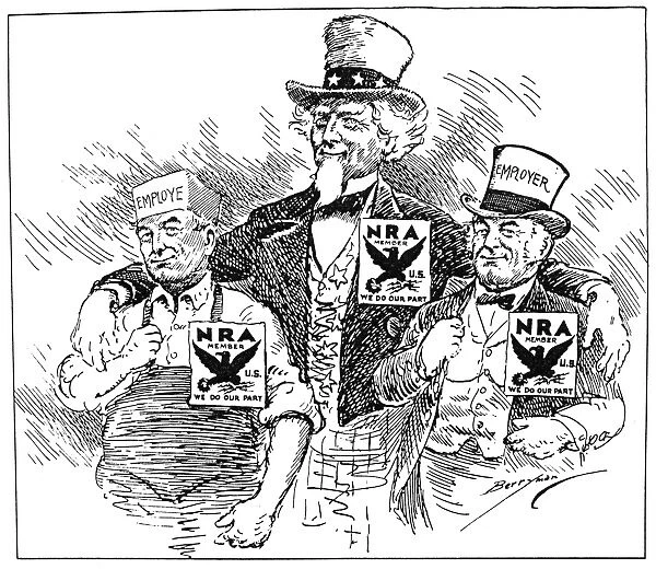 NATIONAL RECOVERY ACT, 1933. American cartoon by Clifford #6247214