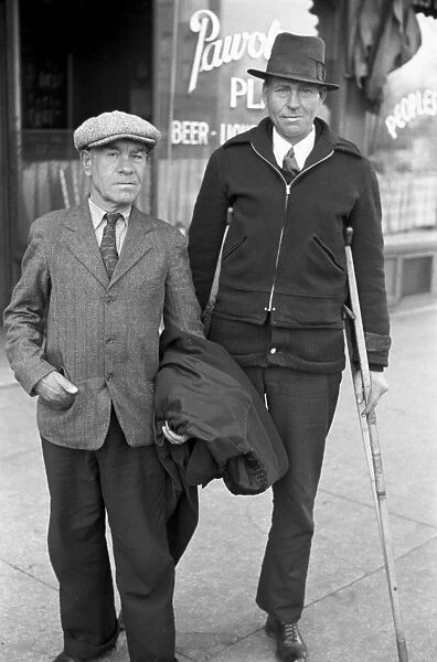 NEBRASKA: TRAVELERS, 1938. Two traveling companions looking for work in Omaha, Nebraska