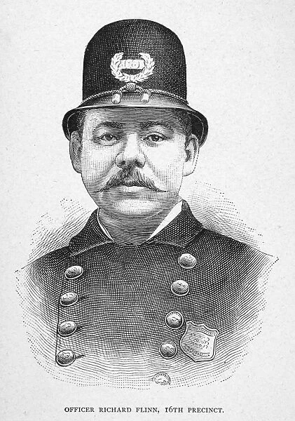 NEW YORK POLICE OFFICER. A member of the New York City police force, late 19th century
