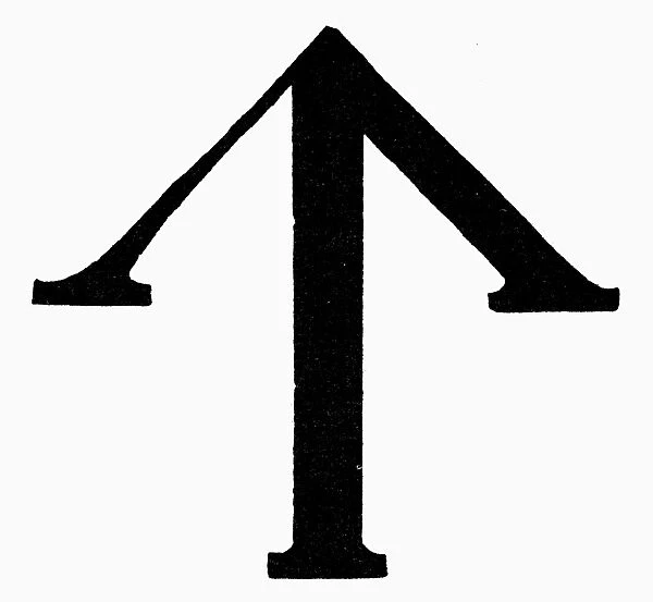 NORDIC RUNE: TYR. Tyr, a Nordic rune for fidelity