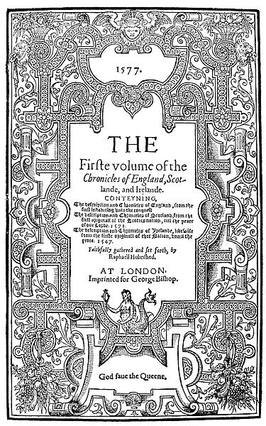 RAPHAEL HOLINSHED (d. c1580). English chronicler