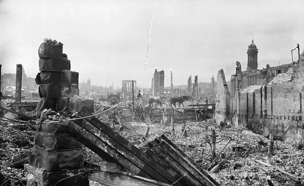SAN FRANCISCO EARTHQUAKE. Ruins of the city, following the earthquake of 18 April 1906