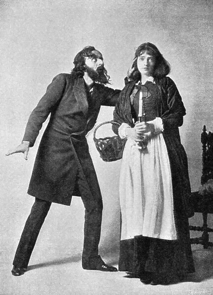 Sir Herbert Beerbohm Tree as Svengali and Dorothea Baird as Trilby O Ferrall in the 1895 London production of George Du Mauriers Trilby