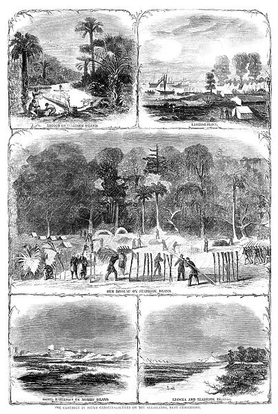 SOUTH CAROLINA, 1863. The campaign in South Carolina - scenes on the Sea Islands near Charleston