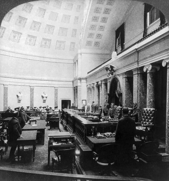 SUPREME COURT, c1904. The interior of the U. S. Supreme Court Room in the Capitol, Washington, D