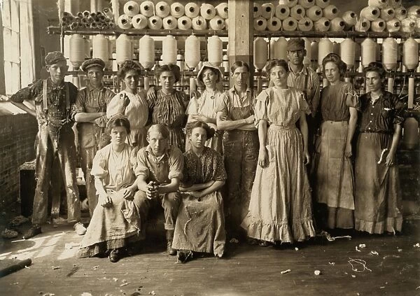COTTON MILL WORKERS 8X10 PHOTO LEWIS HINE1908 