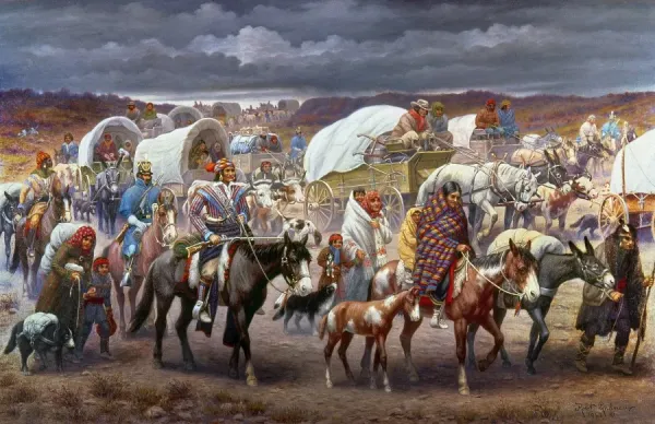Framed Print of The Trail of Tears Print: A Historical Depiction
