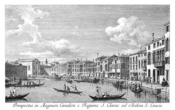 VENICE: CHIARA CANAL, 1735. The Canale di Santa Chiara in Venice, Italy, looking