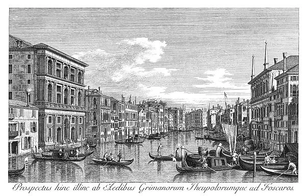 VENICE: GRAND CANAL, 1735. The Grand Canal in Venice, Italy, looking southwest
