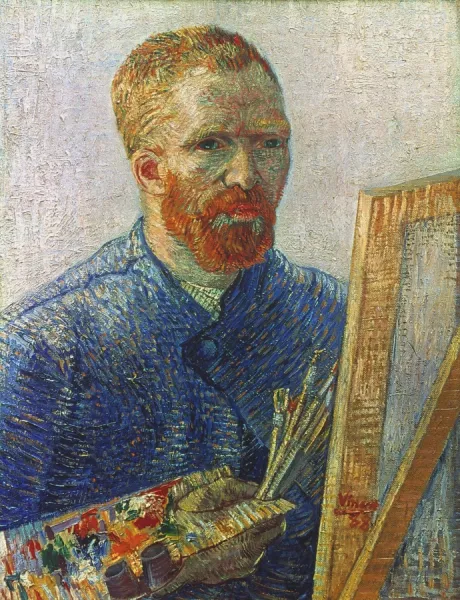 VINCENT VAN GOGH (1853-1890). Dutch artist. Self-portrait before an easel. Oil on canvas, 1888