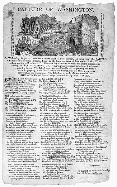 WAR OF 1812: BROADSIDE. American broadside printed at Boston, Massachusetts, following