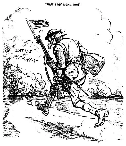WARFARE: WORLD WAR I. An American cartoon of 1917 by Rollin #12322332