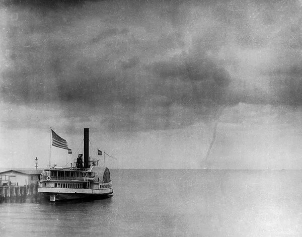 WATERSPOUT, 1896. A waterspout over Vineyard Sound off Marthas Vineyard, Massachusets