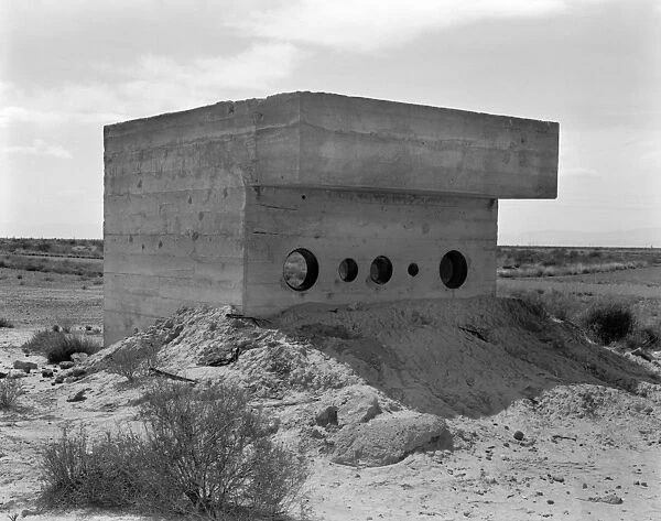 WHITE SANDS MISSILE RANGE. A camera bunker at White Sands Missile Range, a testing site for the U