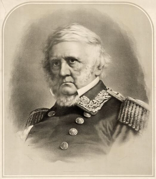 WINFIELD SCOTT (1786-1866). American army officer. Lithograph, c1862