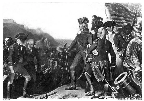 YORKTOWN: SURRENDER, 1781. The British General Charles Cornwallis surrenders to
