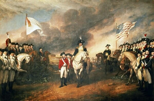 YORKTOWN: SURRENDER, 1781. The surrender of Lord Charles Cornwallis at Yorktown
